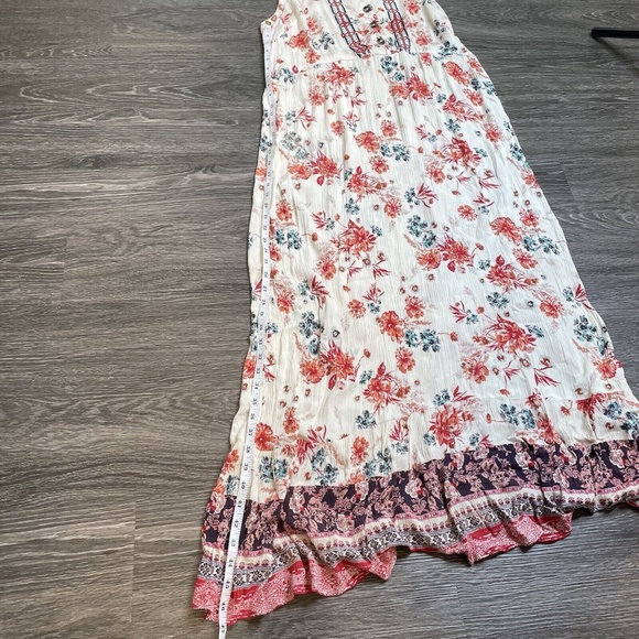 Knox Rose Womens Floral Dress sz XXL 4 Button Maxi Sleeveless - Picture 10 of 10